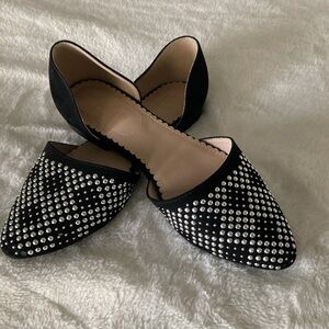 Isaac Mirrahi embellished flats in size 7.5